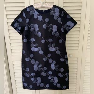 Banana republic navy embroidered dress